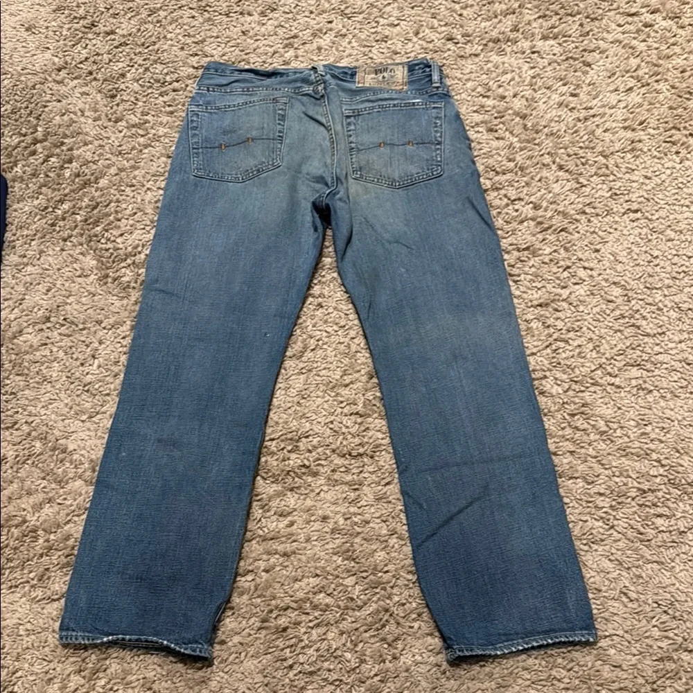 Men’s Polo Ralph Lauren Distressed Vintage 67 Classic Blue Jeans 34” x 32”